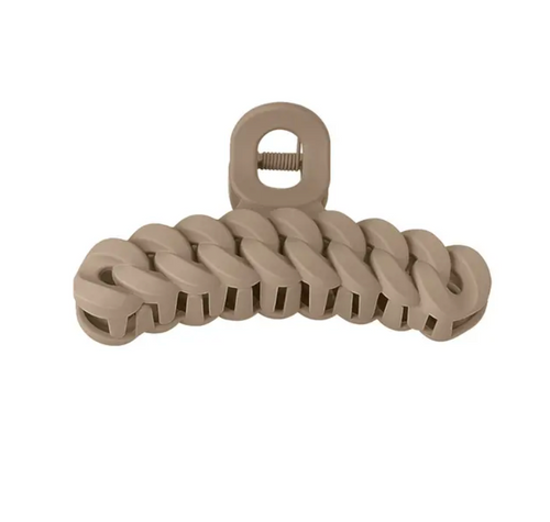 Braided taupe - hairclip - Cé Mouton