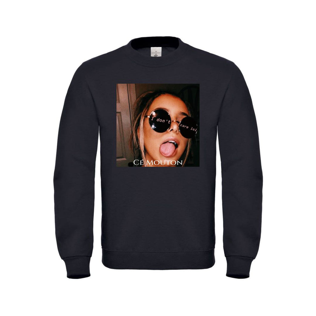 Don't care black - Sweater - Cé Mouton