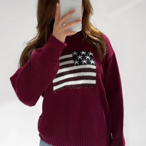 USA bordeaux - Knit